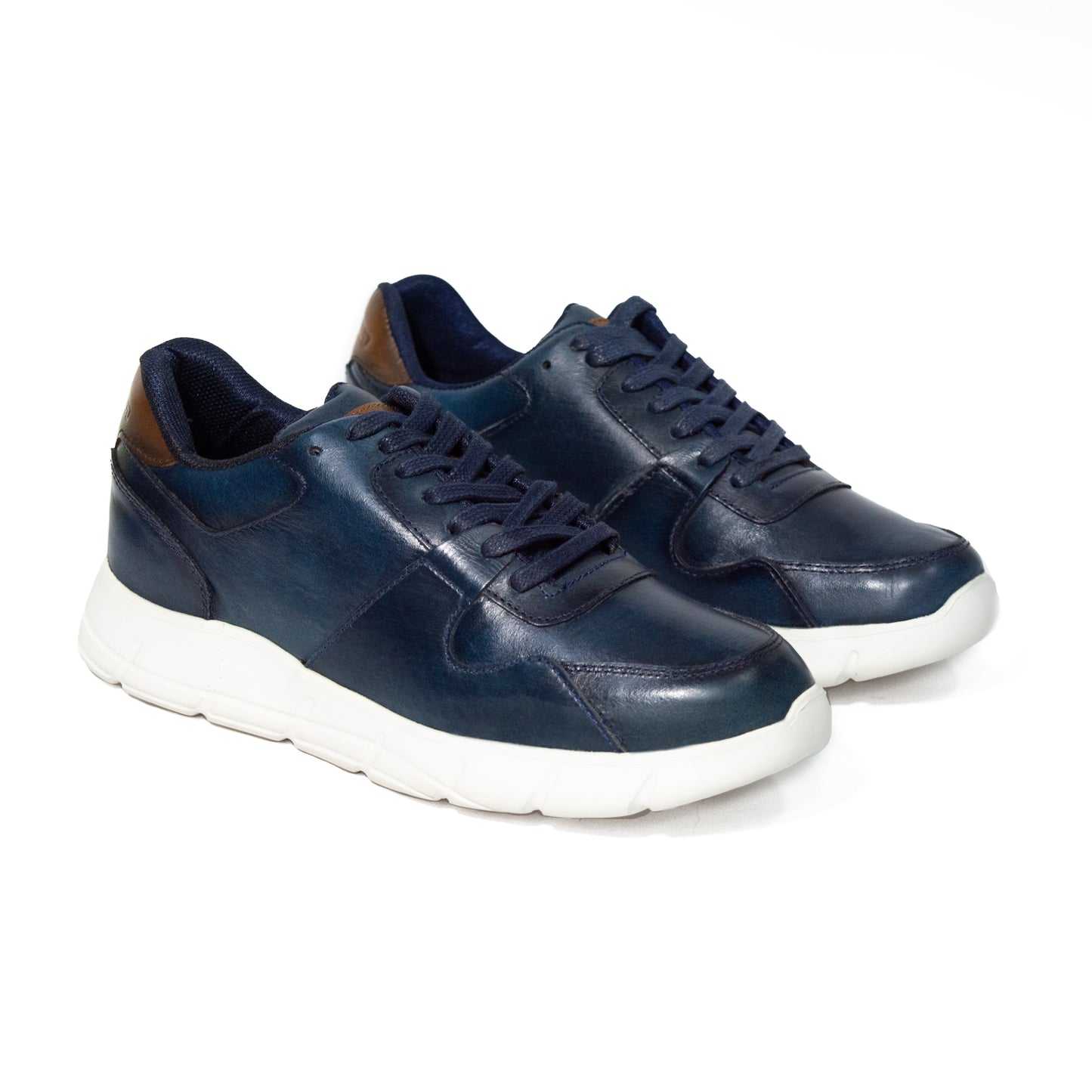 Últimas tallas - TENIS HOMBRE ATLAS AZUL/CAFÉ