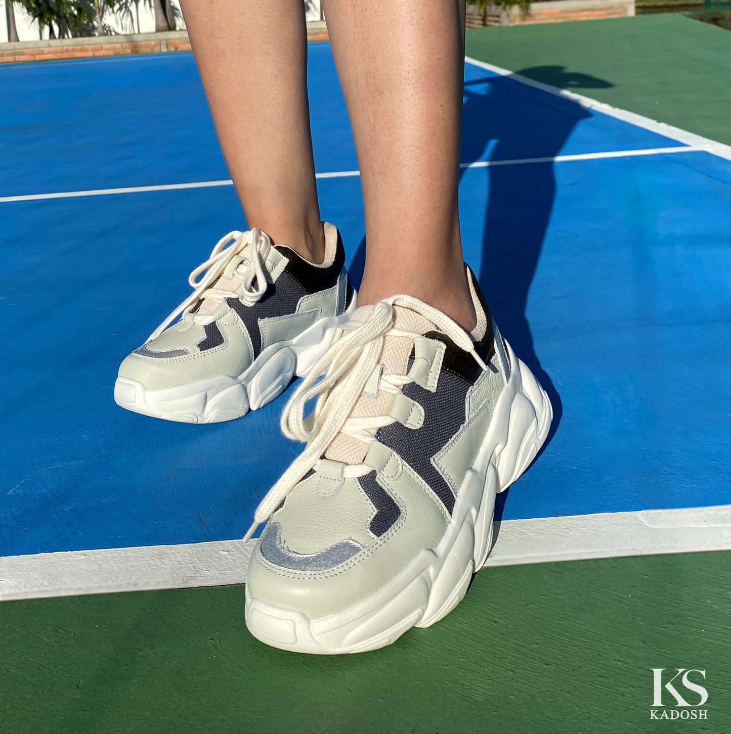 TENIS MUJER CUERO ESPRING BEIGE
