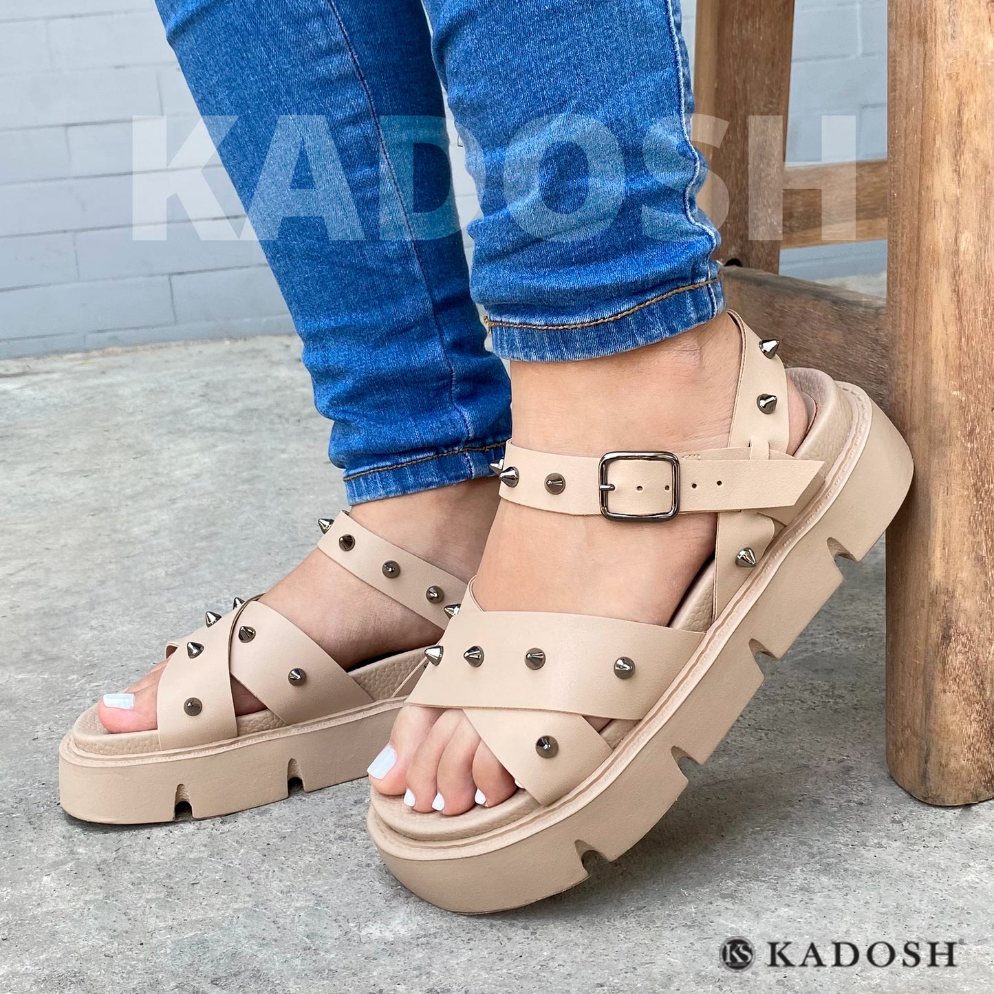 Últimas tallas- PLATAFORMA CATALINA BEIGE
