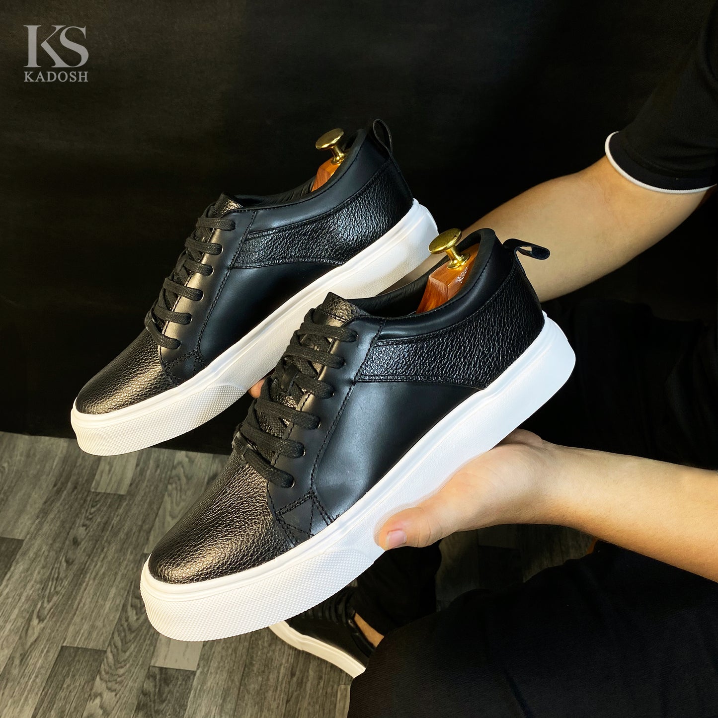 TENIS HOMBRE CUERO TORONTO NEGRO
