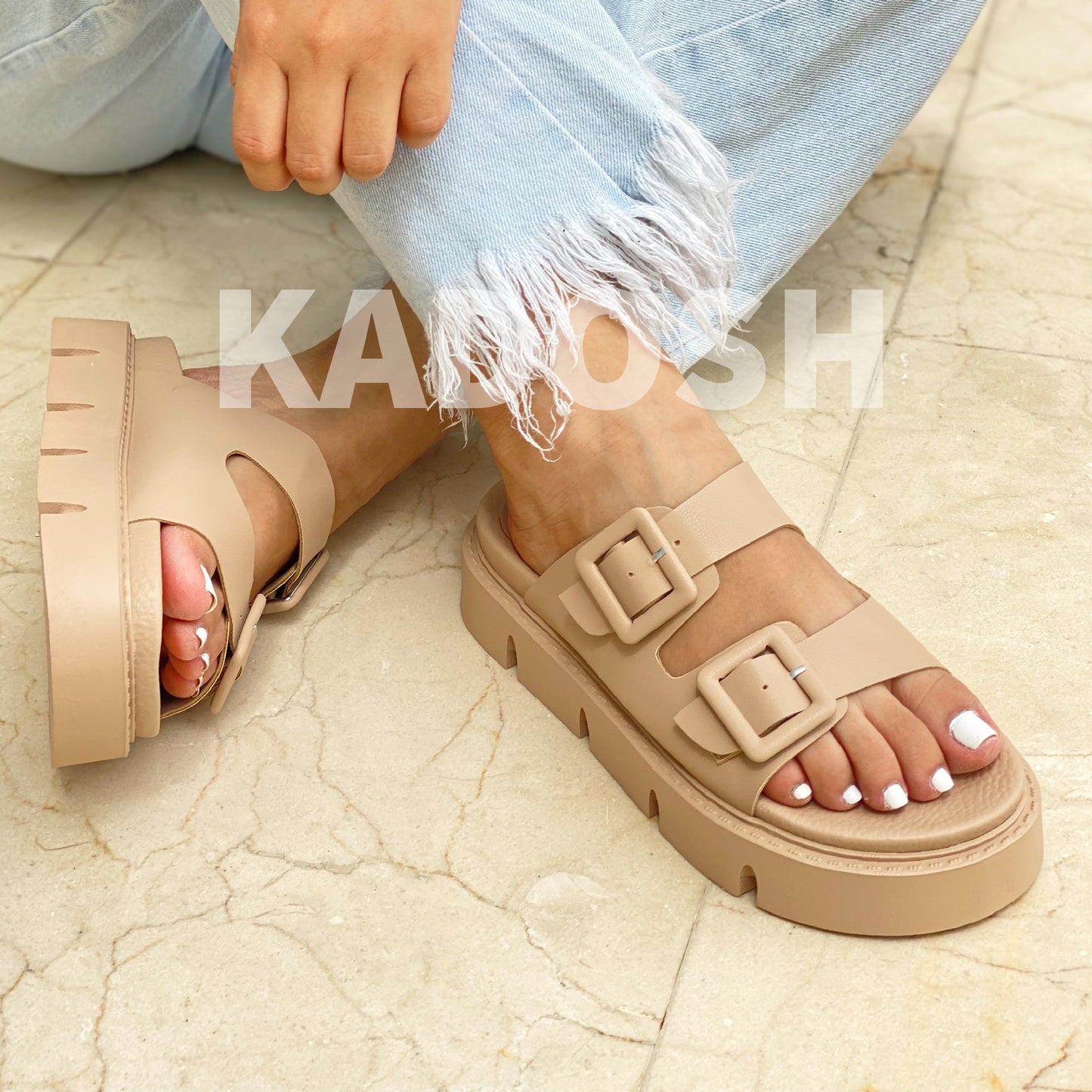 Últimas tallas - PLATAFORMA CONNIE BEIGE