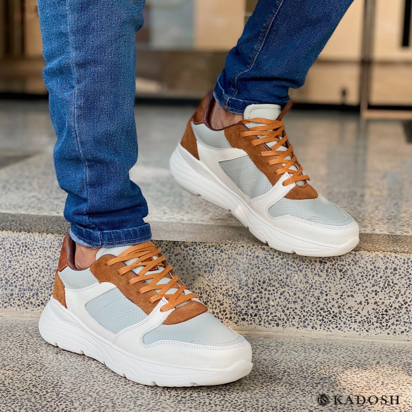 Últimas tallas - TENIS HOMBRE CUERO HOUSTON GRIS