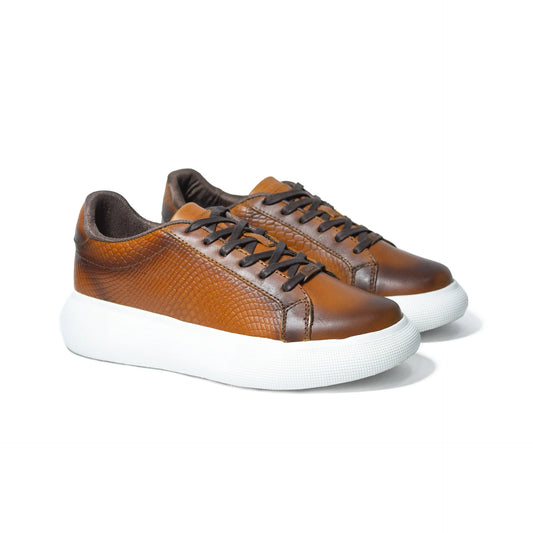 TENIS HOMBRE CUERO CABERNET MIEL