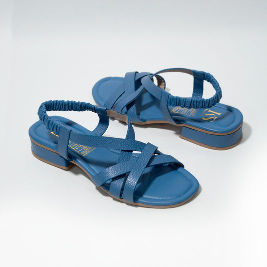 Últimas tallas - SANDALIA MAGNOLIA 100% CUERO CELESTE