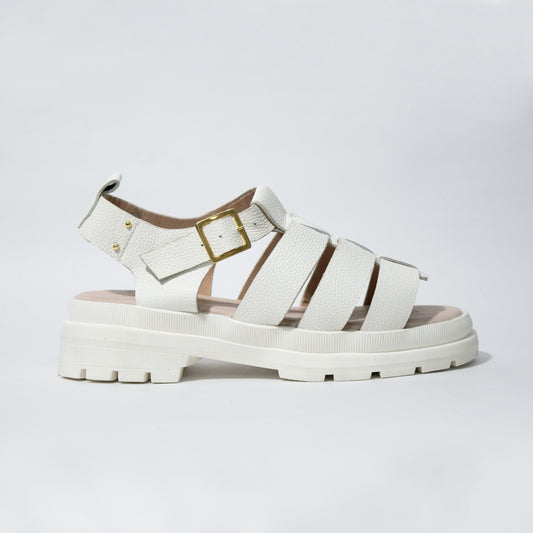 Últimas tallas - SHARON CREMA 100% CUERO