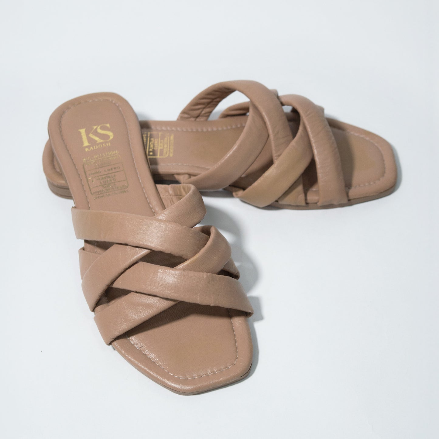 SANDALIA LETICIA 100% CUERO TAUPE