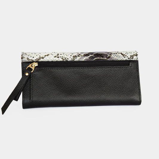 BILLETERA DAMA GRANDE CUERO NEGRO 209