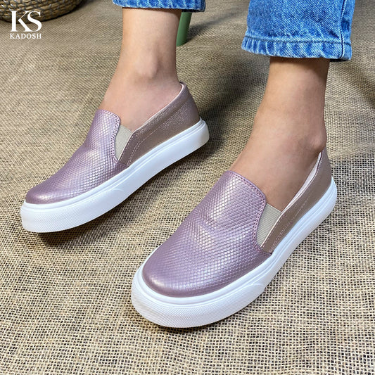 Últimas tallas - TENIS MUJER CUERO K36 ORO ROSA