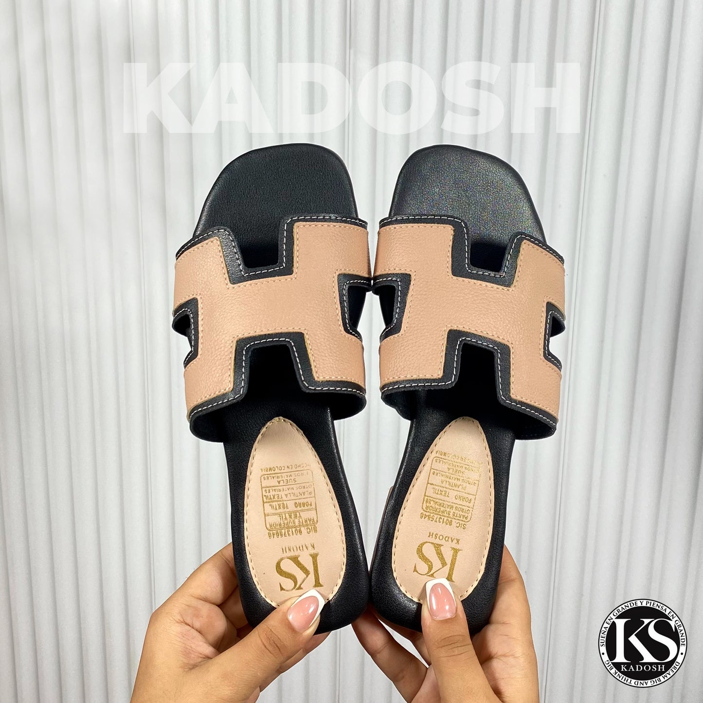 Últimas tallas - SANDALIA MUJER DOMINIC BEIGE x Negro