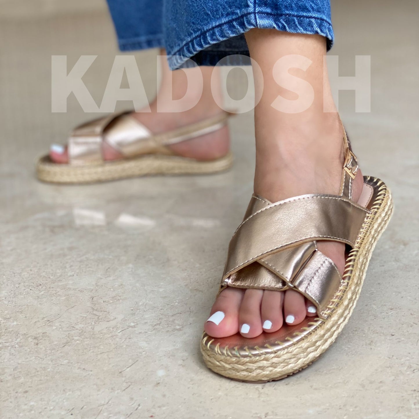 Últimas tallas - PLATAFORMA ANDRE ORO ROSA