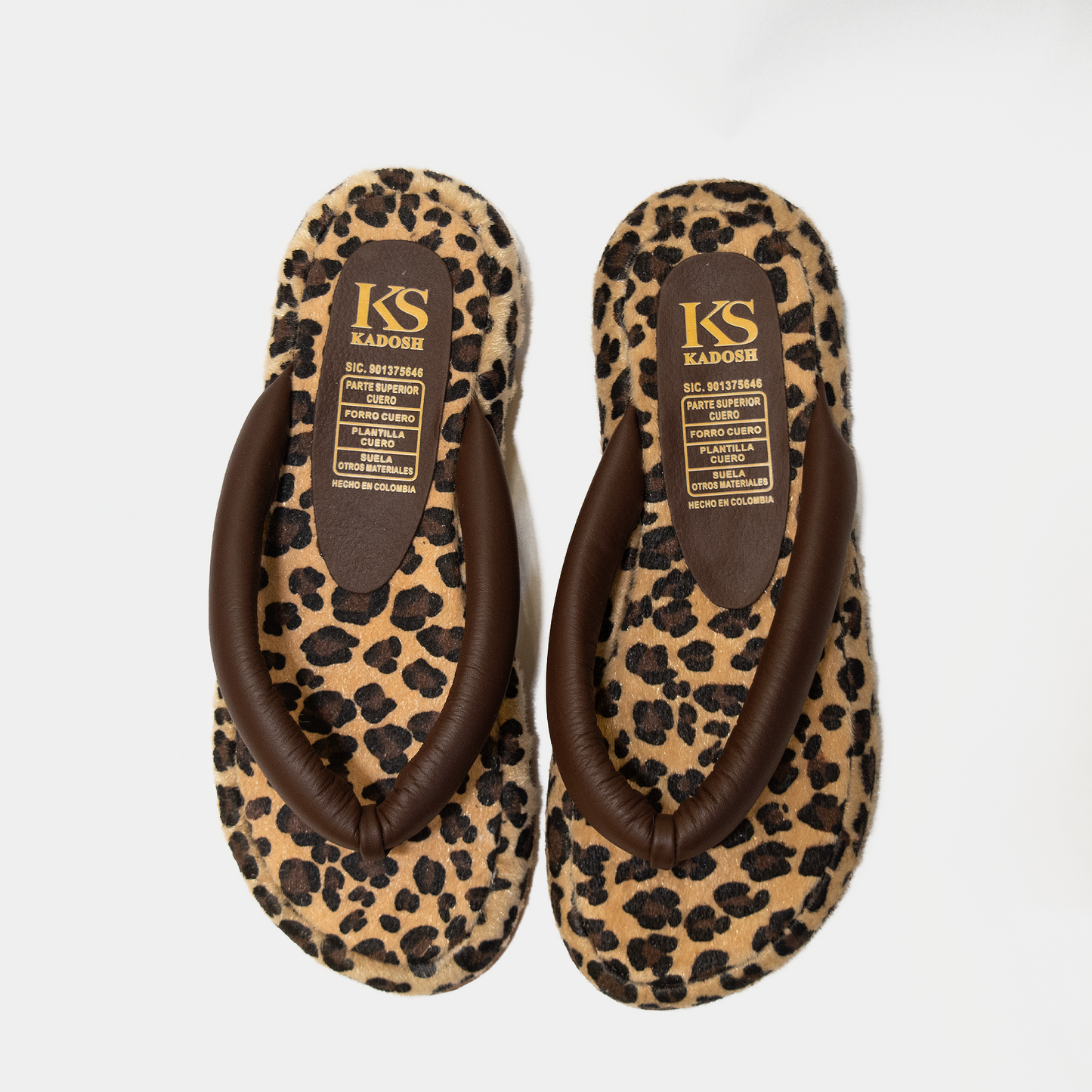 LÍA ANIMAL PRINT CUERO CAFÉ