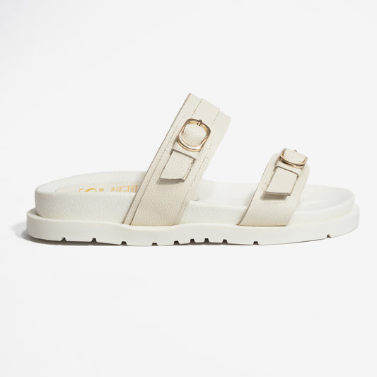 Últimas tallas - ARIANA CREMA 100% CUERO