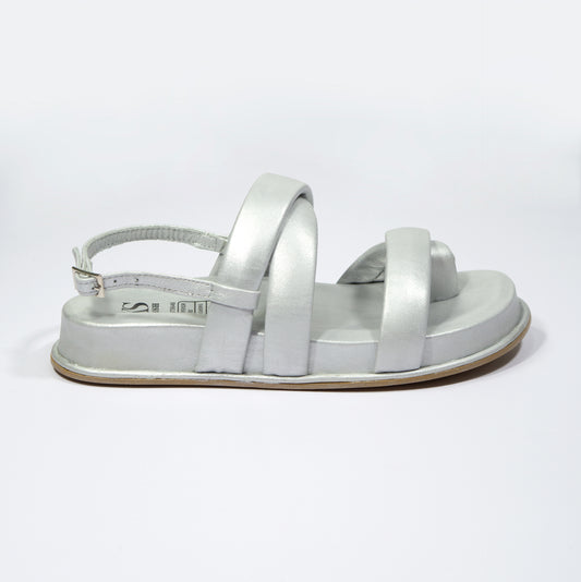 Últimas tallas - FRANCHESCA PLATA 100% CUERO