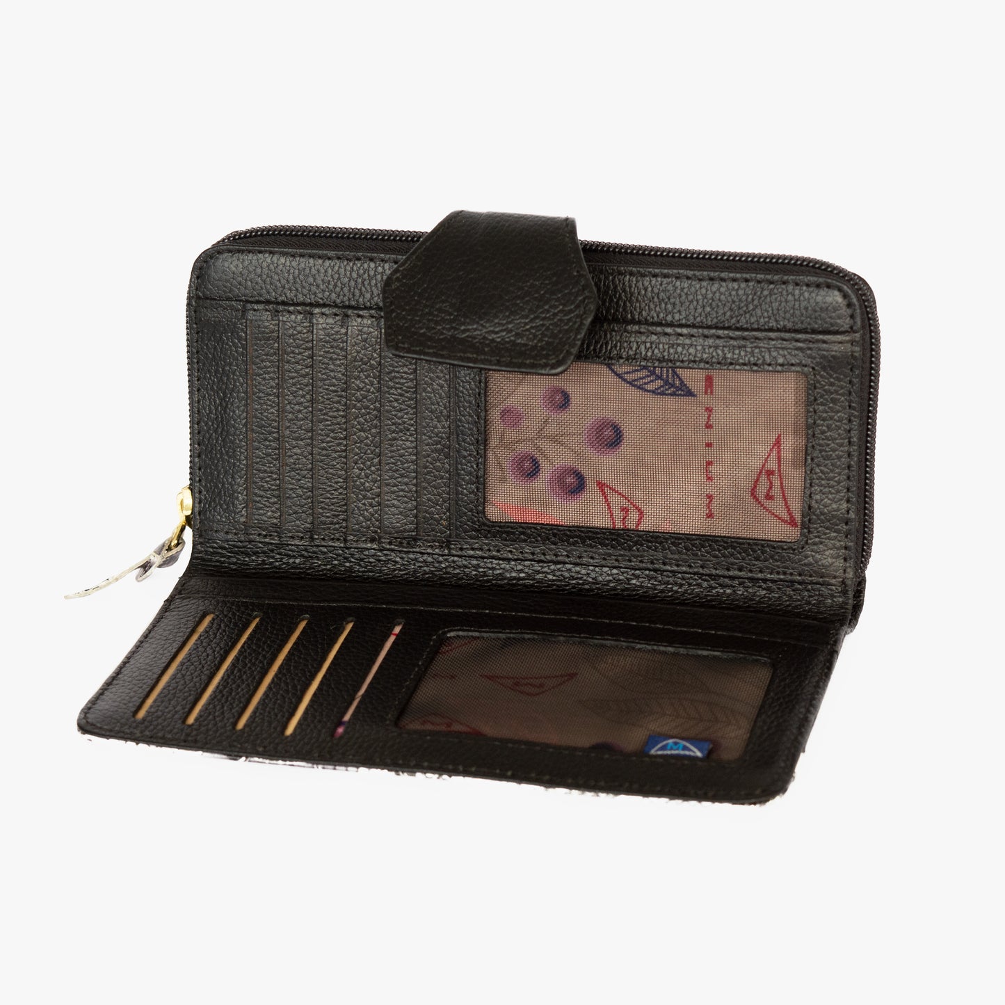 BILLETERA DAMA GRANDE CUERO NEGRO 211