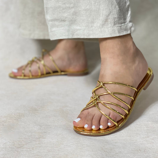 Últimas tallas-SANDALIA MUJER ORO