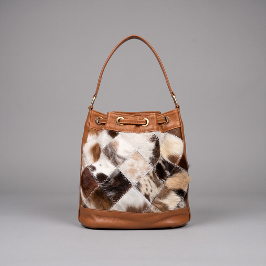 BOLSO LEONORA MIEL 100% CUERO