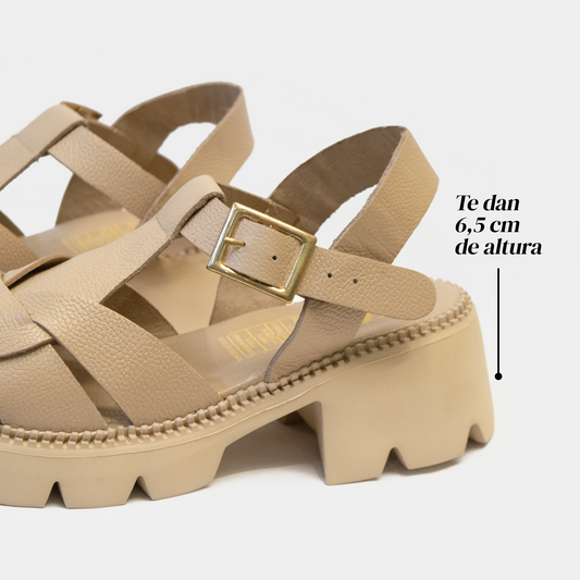 MALVA NUDE 100% CUERO - DESPACHOS APARTIR DEL 10 JUNIO