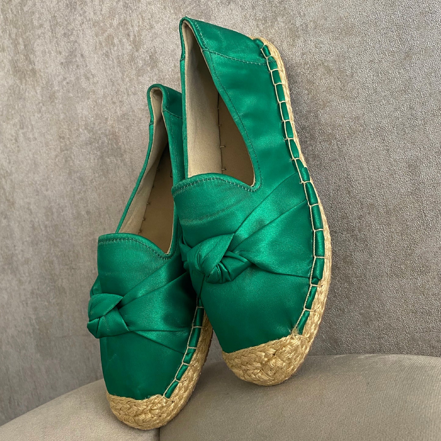 Últimas tallas - ESPADRILA MUJER SEDA VERDE
