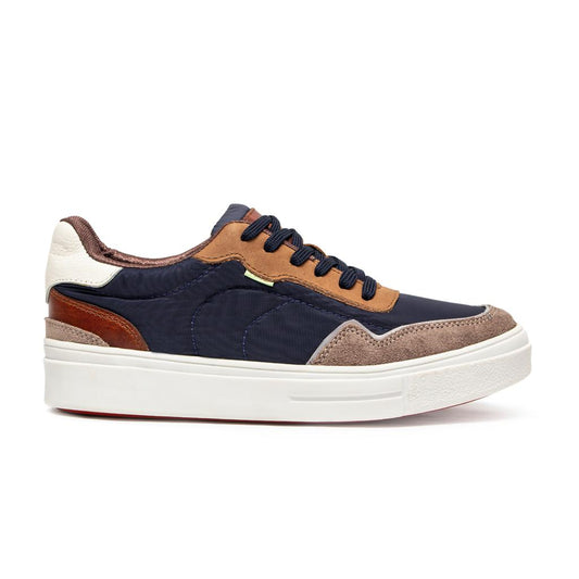 Últimas pares -TENIS HOMBRE CUERO VANCOUVER AZUL