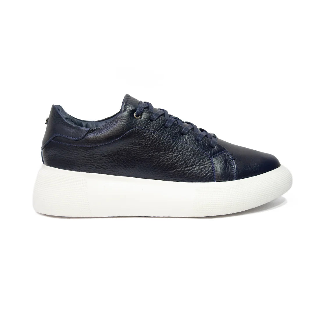TENIS HOMBRE CUERO KONG AZUL OSC