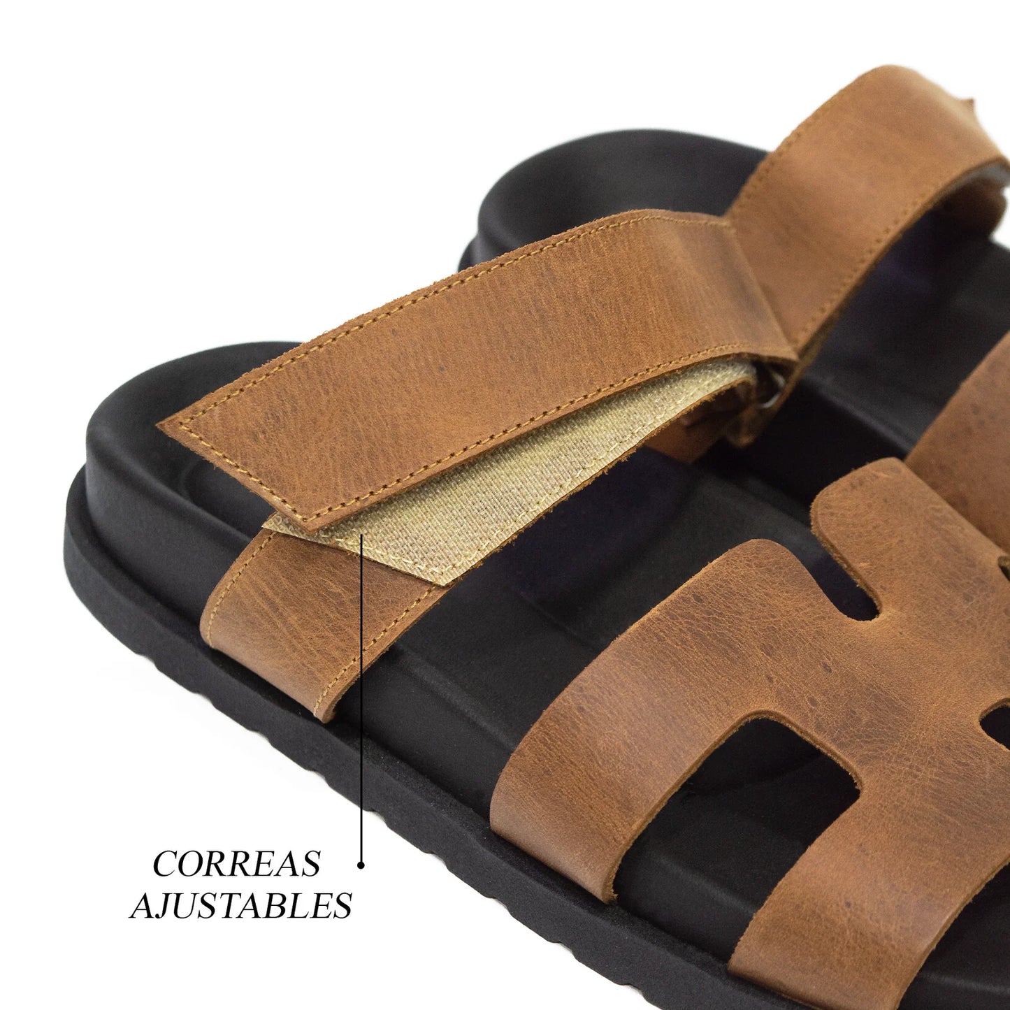 SANDALIAS HOMBRE INVICTUS CUERO MIEL