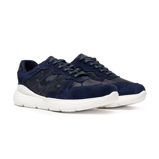 Últimas tallas - TENIS HOMBRE CUERO OCEAN CAMUFLADO AZUL