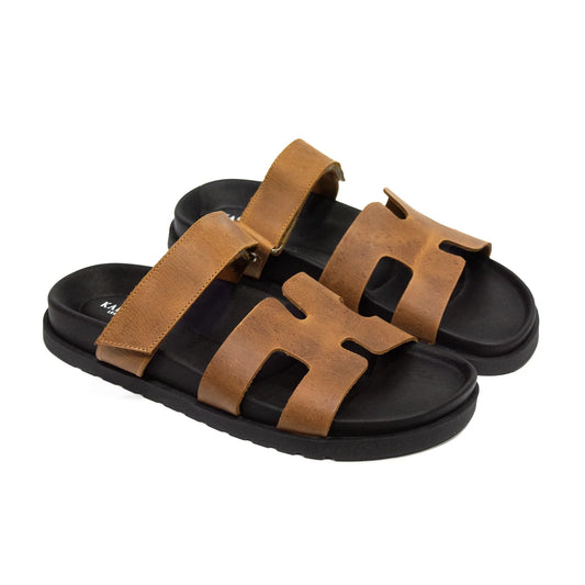 SANDALIAS HOMBRE INVICTUS CUERO MIEL