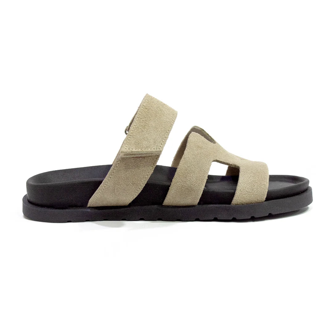 SANDALIAS HOMBRE INVICTUS CUERO GAMUZA TAUPE