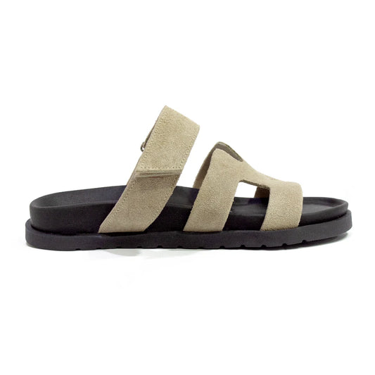 SANDALIAS HOMBRE INVICTUS CUERO GAMUZA TAUPE