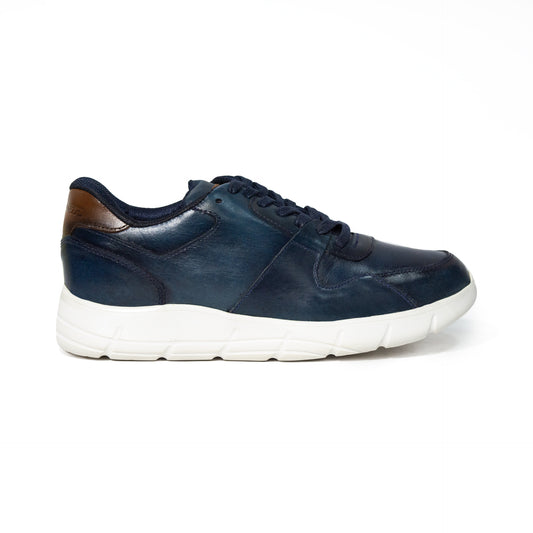 Últimas tallas - TENIS HOMBRE ATLAS AZUL/CAFÉ