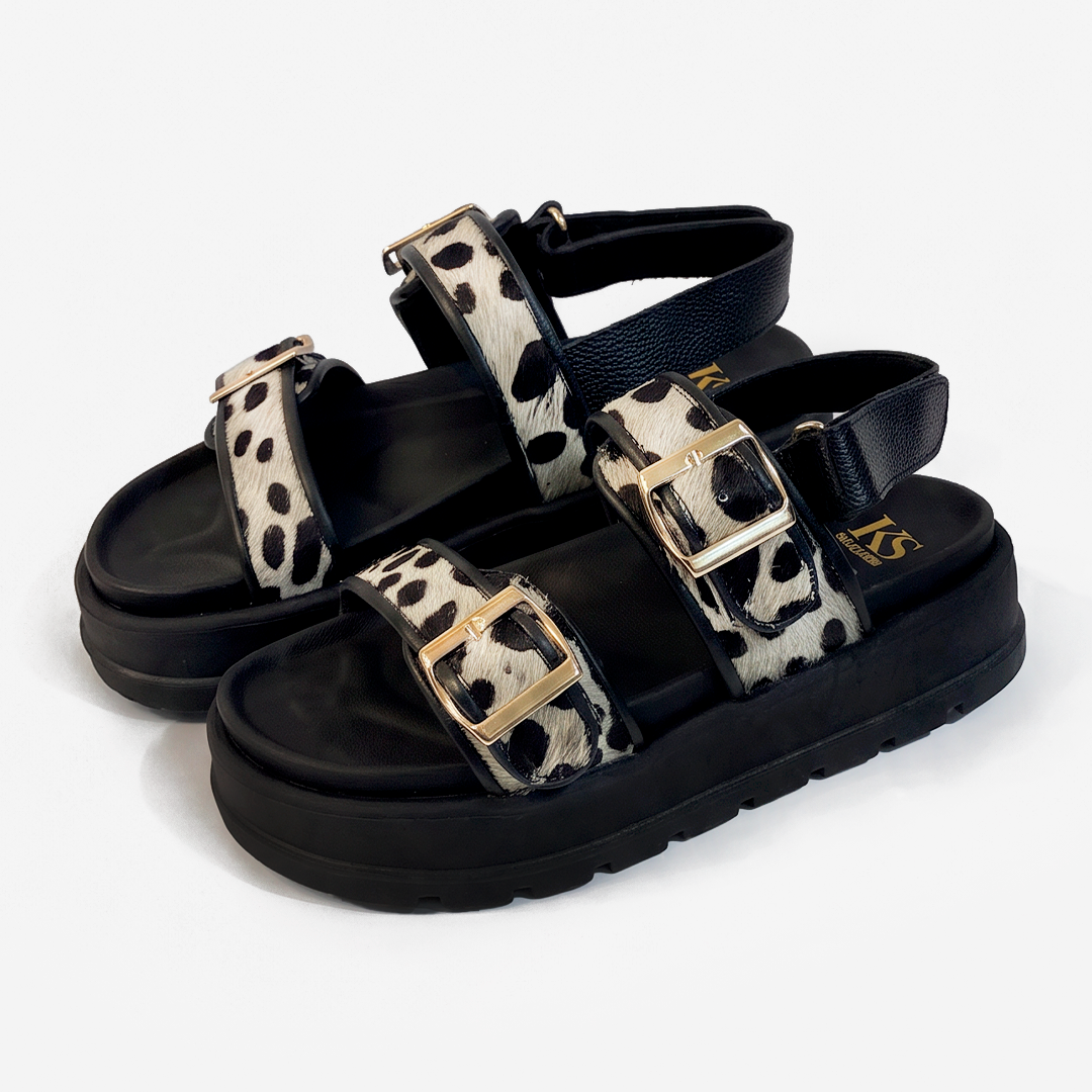 ULTIMAS TALLAS - ALESSIA ANIMAL PRINT 100% CUERO