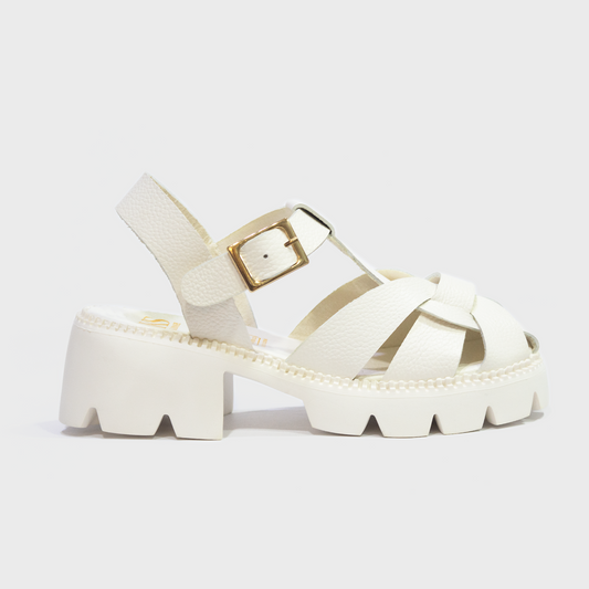 MALVA BLANCO HUESO 100% CUERO