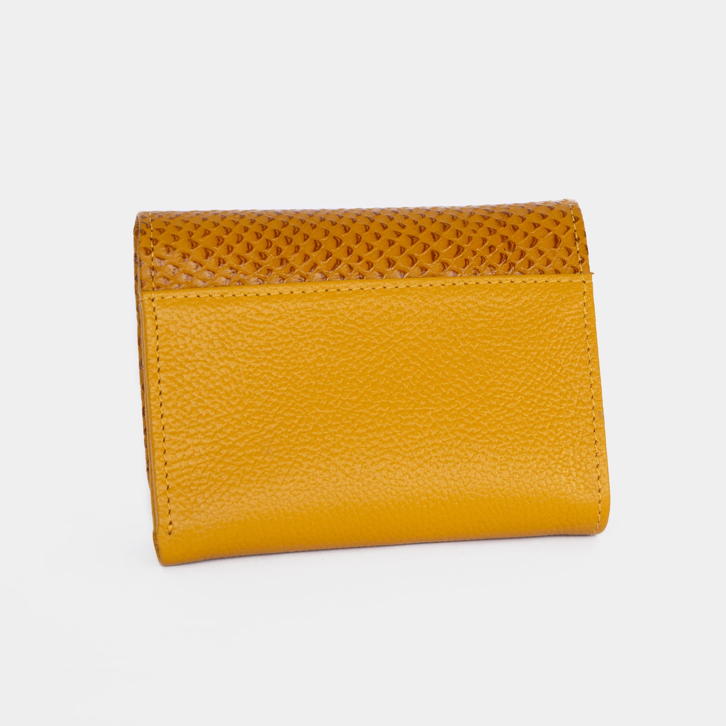 BILLETERA DAMA CUERO VERDE MOSTAZA 215