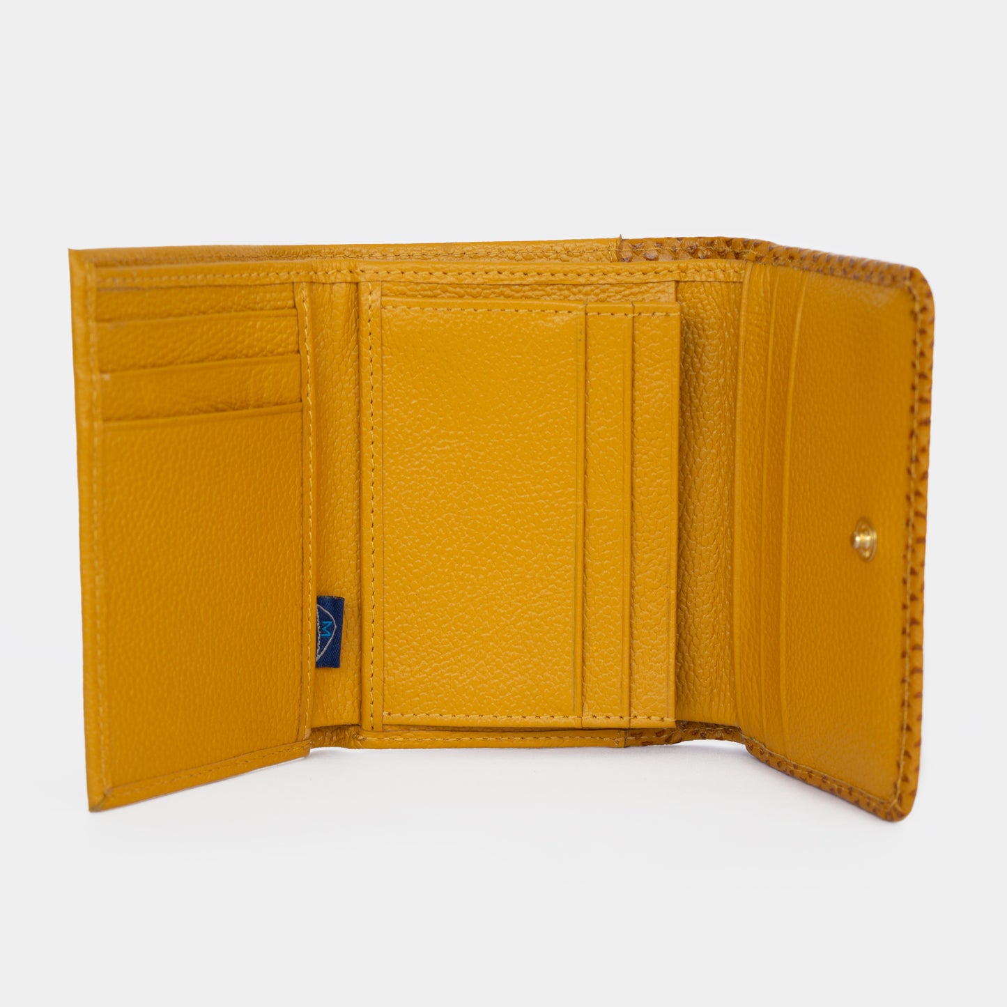 BILLETERA DAMA CUERO VERDE MOSTAZA 215