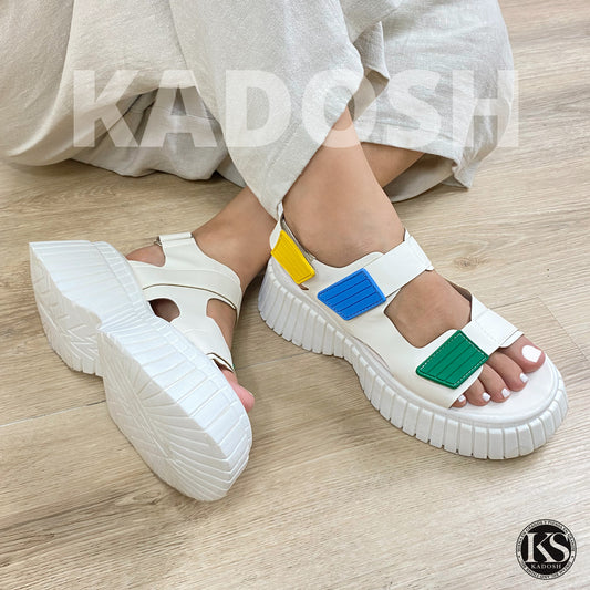 Últimos tallas - PLATAFORMA CARLOTA CREMA BLUE