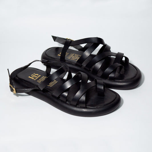 Últimas tallas - ROMA 100% CUERO NEGRO