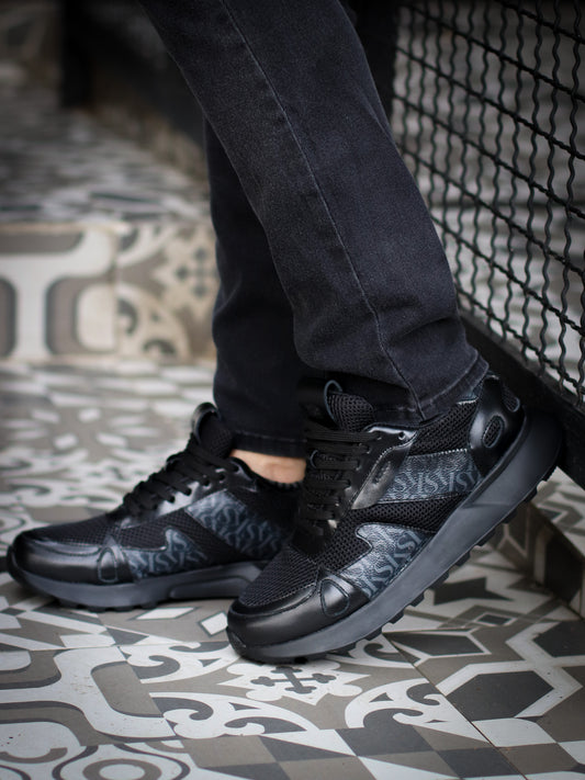 Últimas tallas - TENIS HOMBRE CUERO MISURI NEGRO