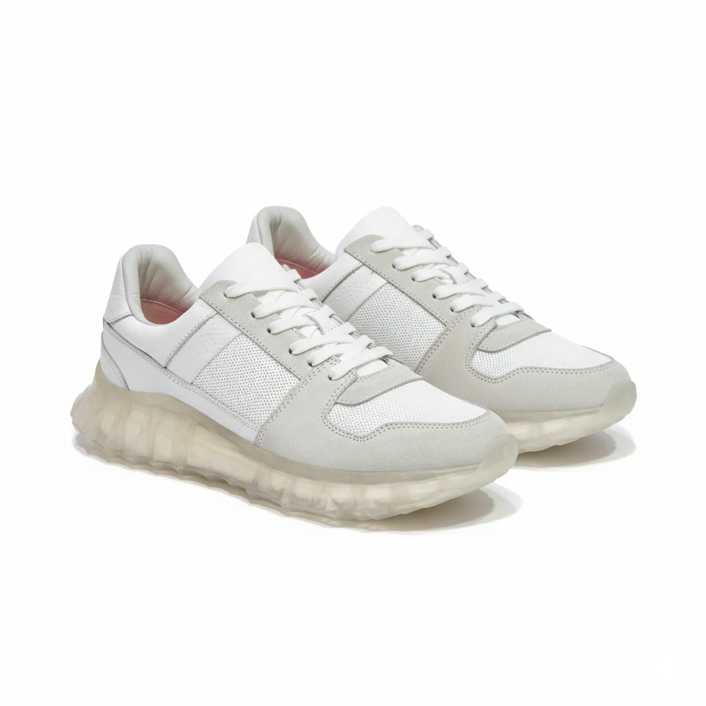 TENIS HOMBRE CUERO MOSCÚ BLANCO
