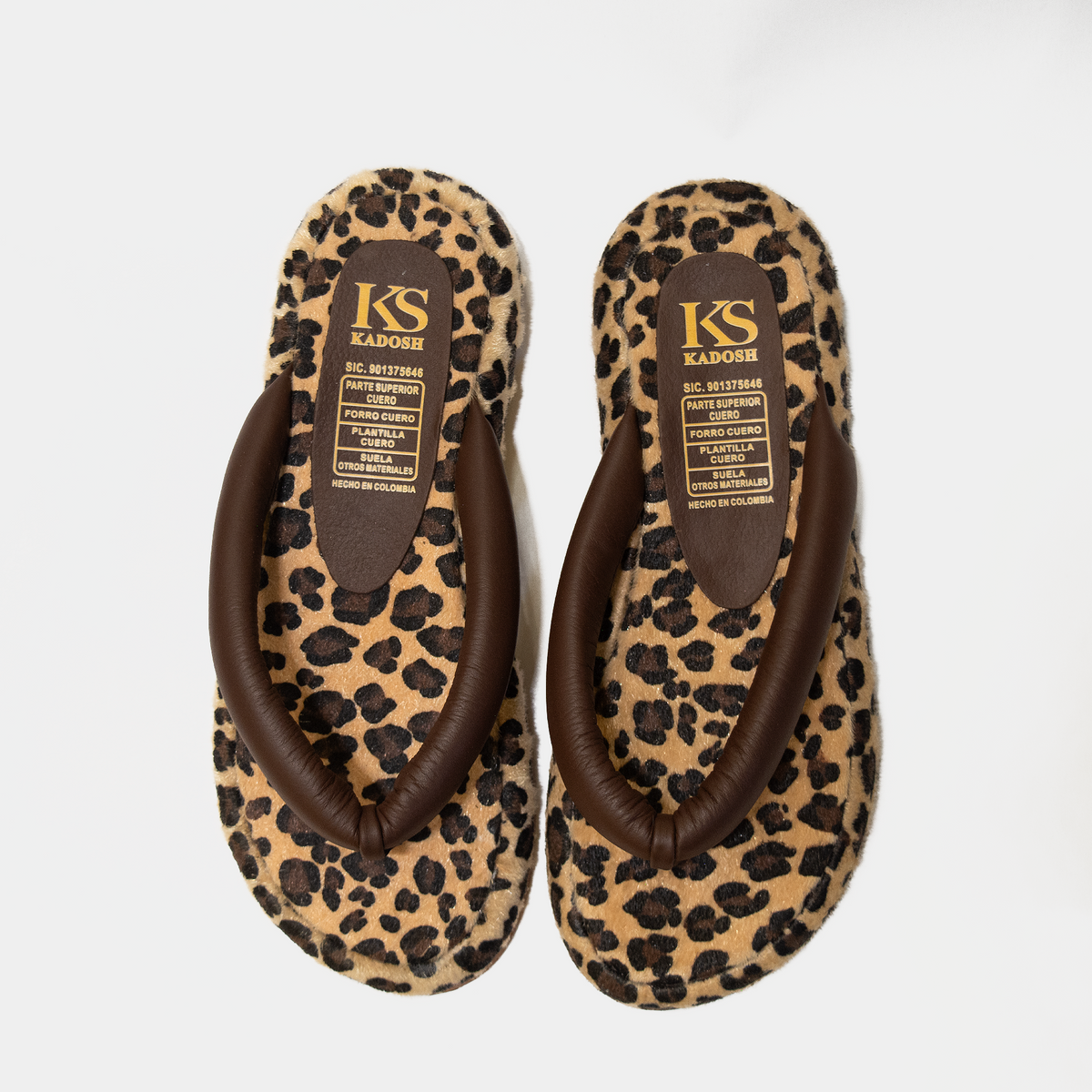 LÍA ANIMAL PRINT CUERO CAFÉ