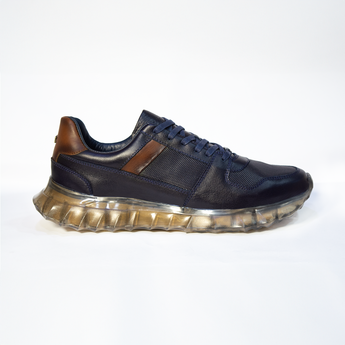 TENIS HOMBRE CUERO MOSCÚ AZUL