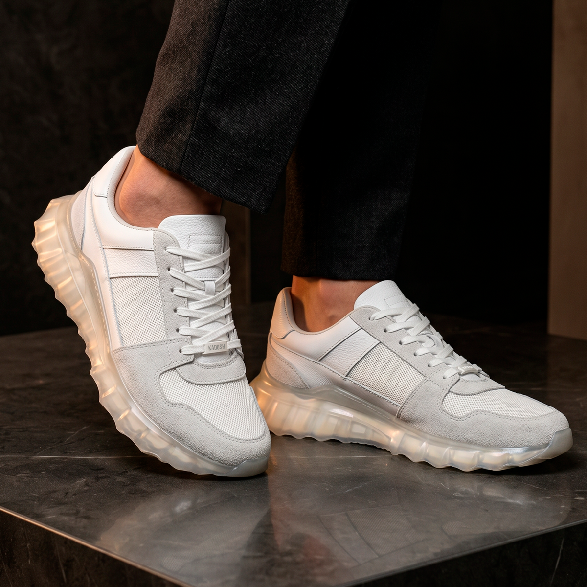 TENIS HOMBRE CUERO MOSCÚ BLANCO