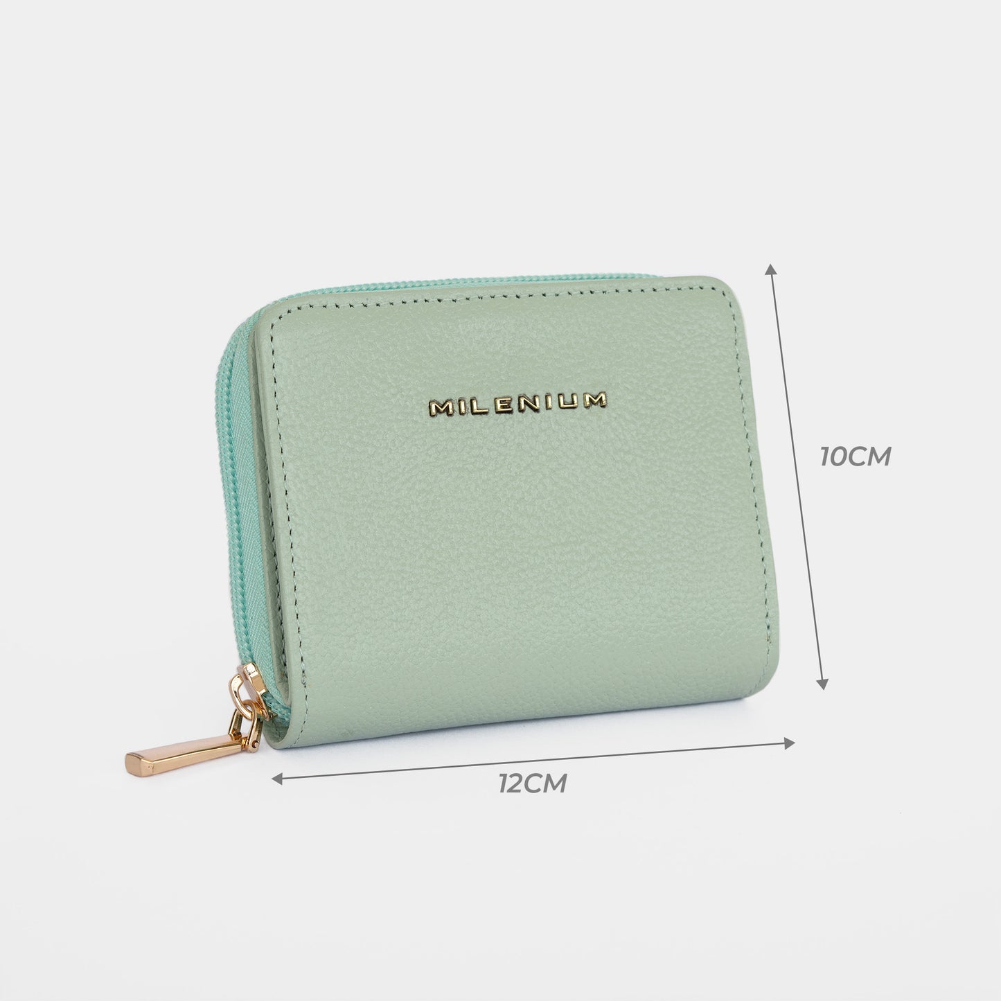 BILLETERA DAMA CUERO VERDE MENTA 216