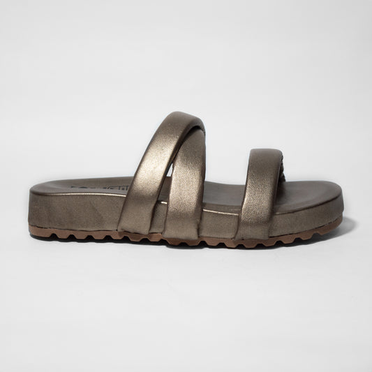 Últimas pares -  LORETA BRONCE 100% CUERO