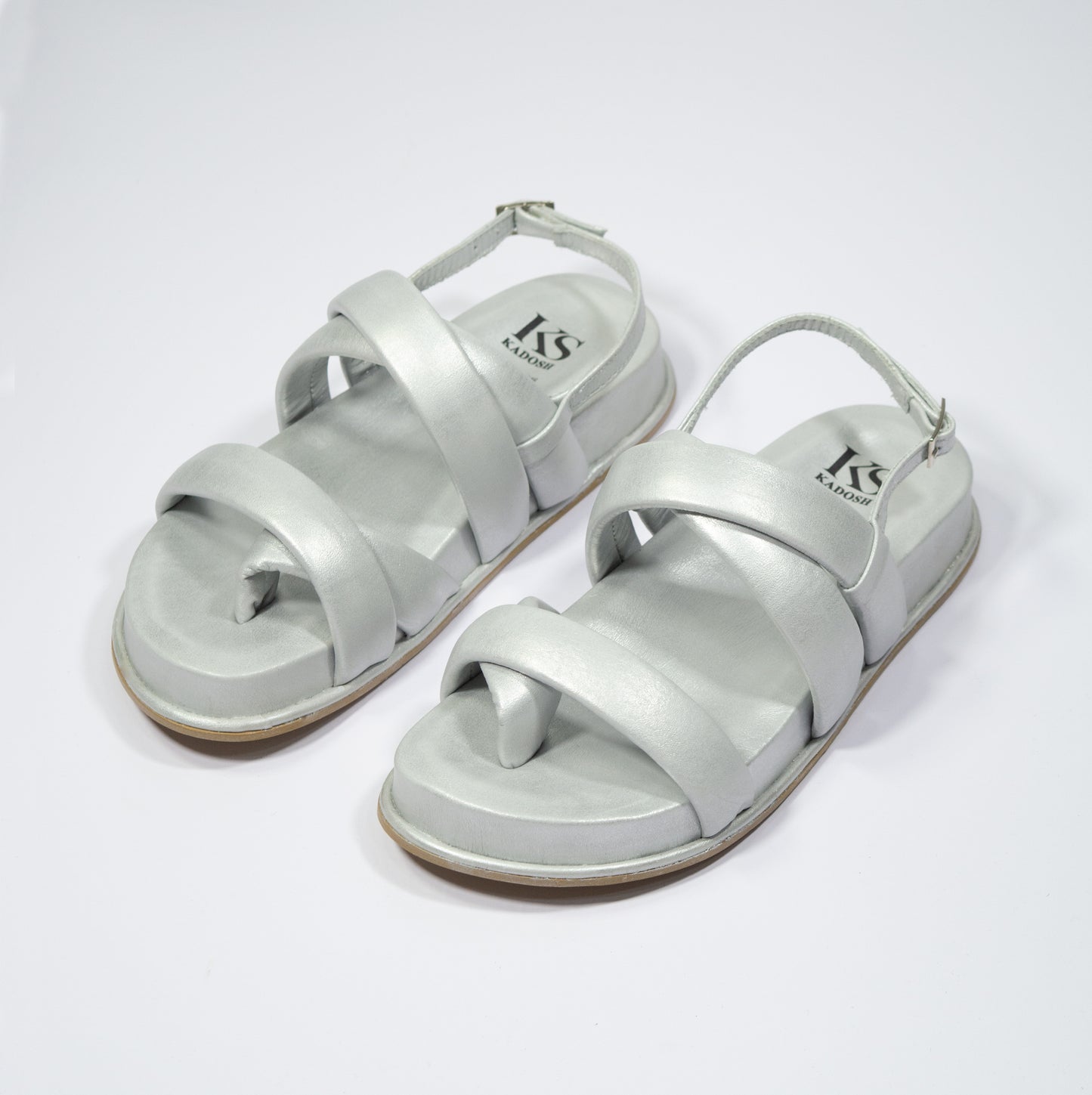 Últimas tallas - FRANCHESCA PLATA 100% CUERO