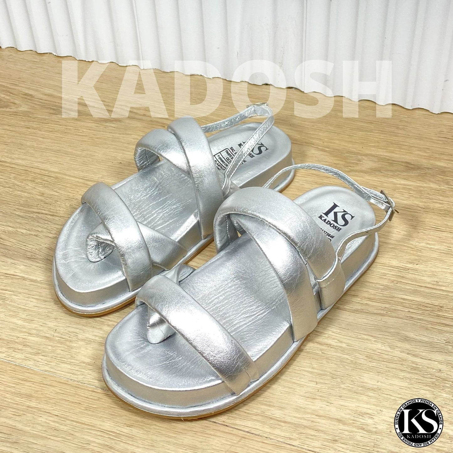 Últimas tallas - FRANCHESCA PLATA 100% CUERO