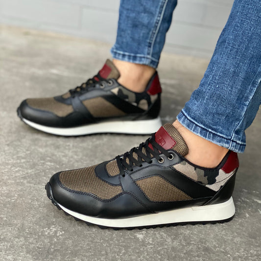 Últimas tallas- TENIS HOMBRE DUBLÍN NEGRO CAMUFLADO
