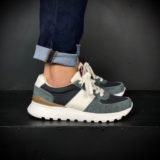 Últimas tallas - TENIS HOMBRE CUERO OXFORD NEGRO X BEIGE
