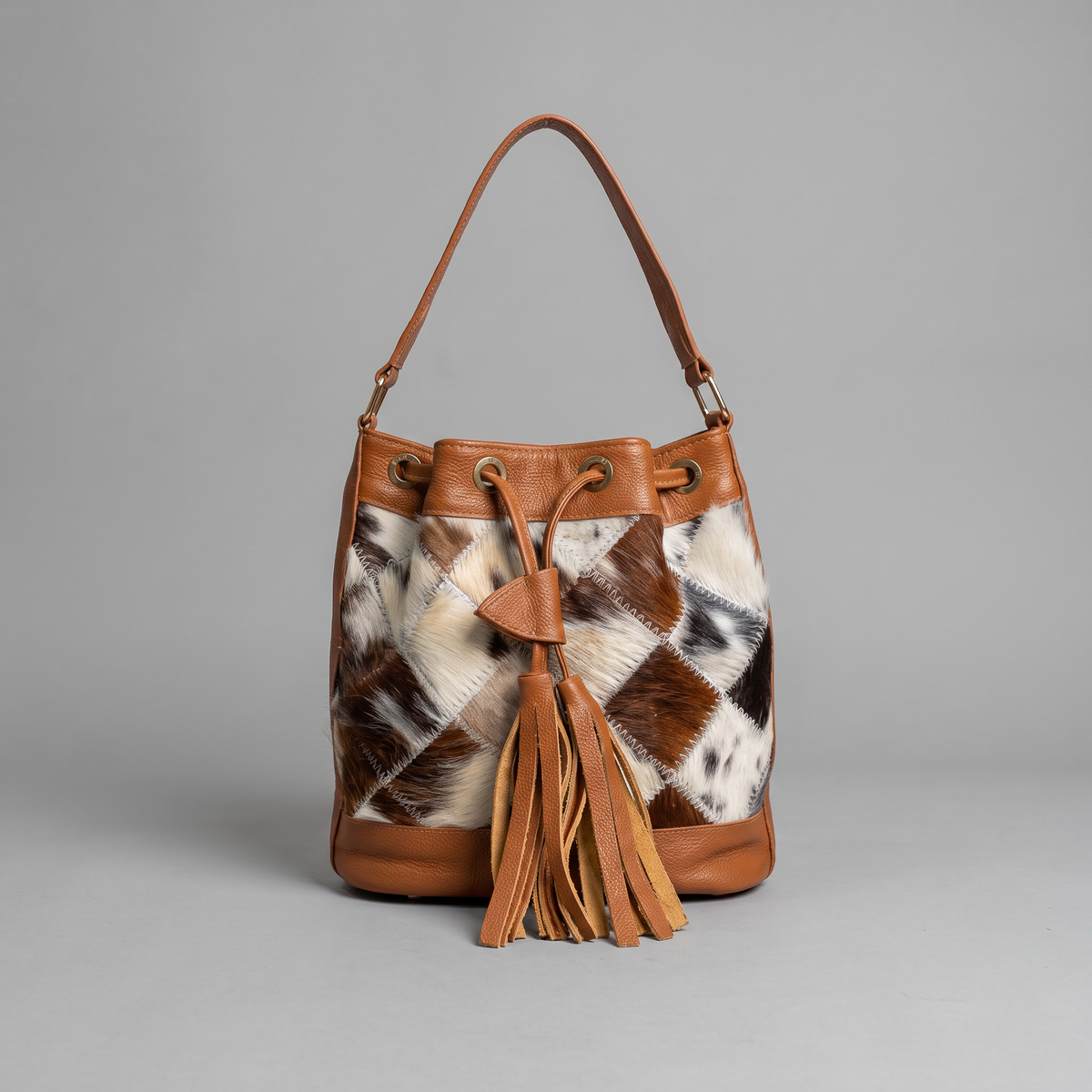 BOLSO LEONORA MIEL 100% CUERO