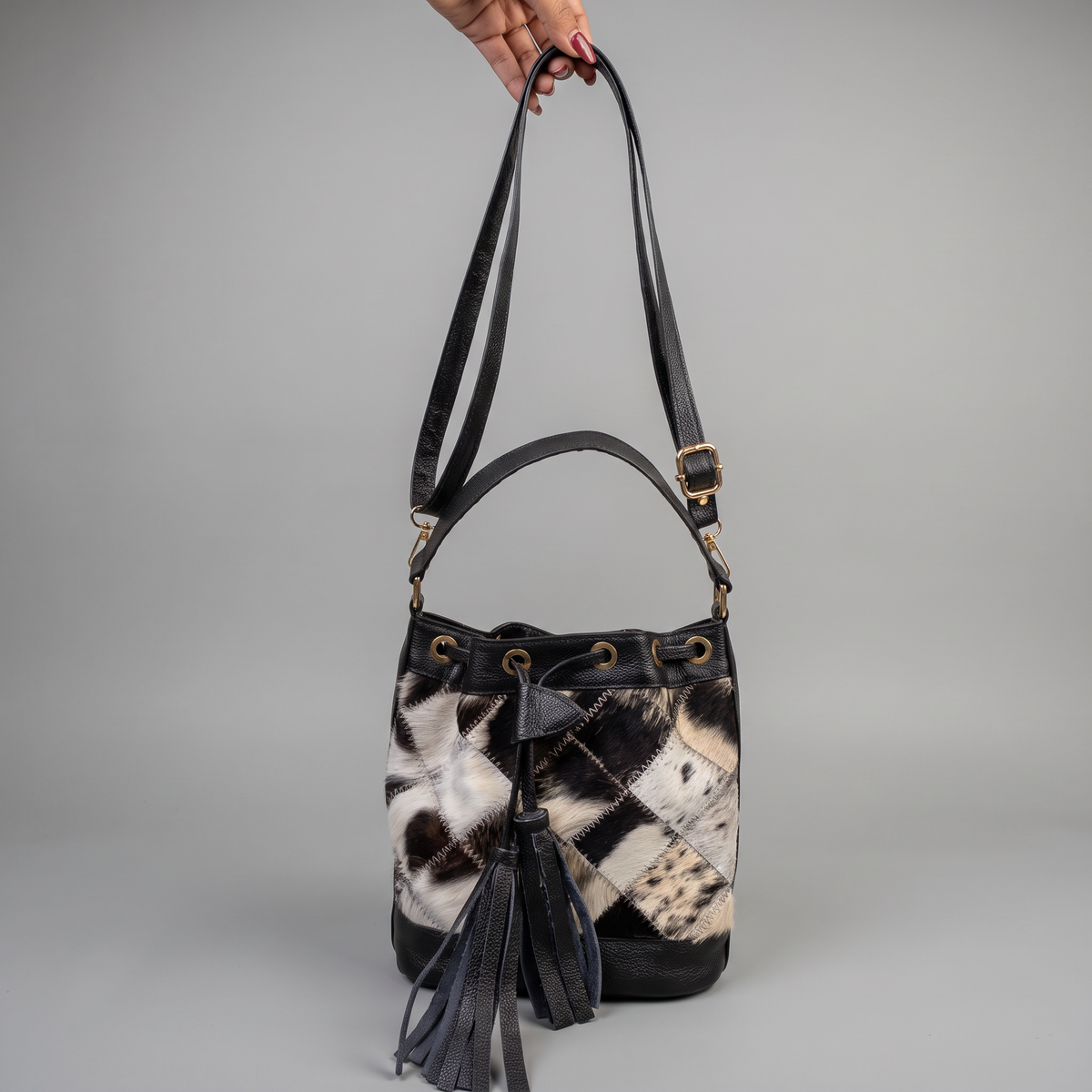 BOLSO LEONORA NEGRO 100% CUERO