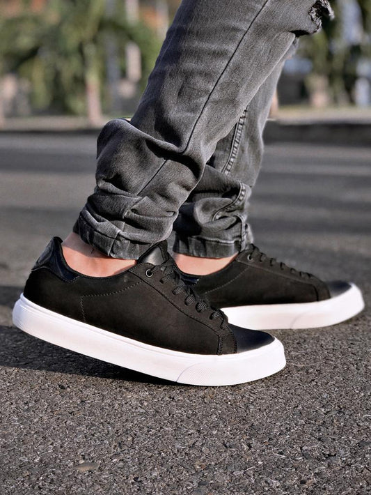 Últimos pares - TENIS HOMBRE CUERO BLACK